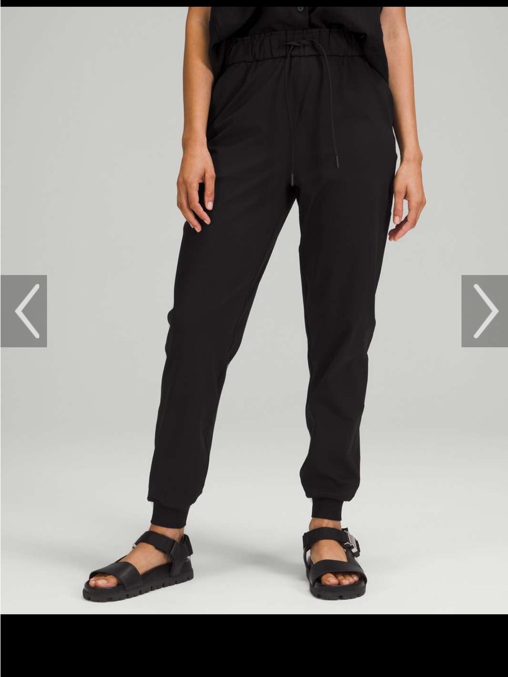 lululemon athletica Black Stretch Drawstring Joggers